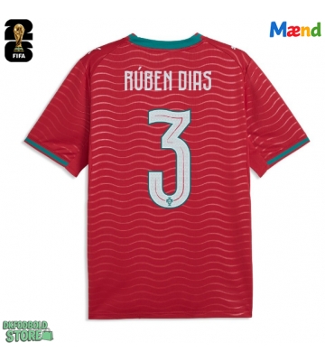 Portugal Ruben Dias #3 Replika Hjemmebanetrøje VM 2026 Kortærmet